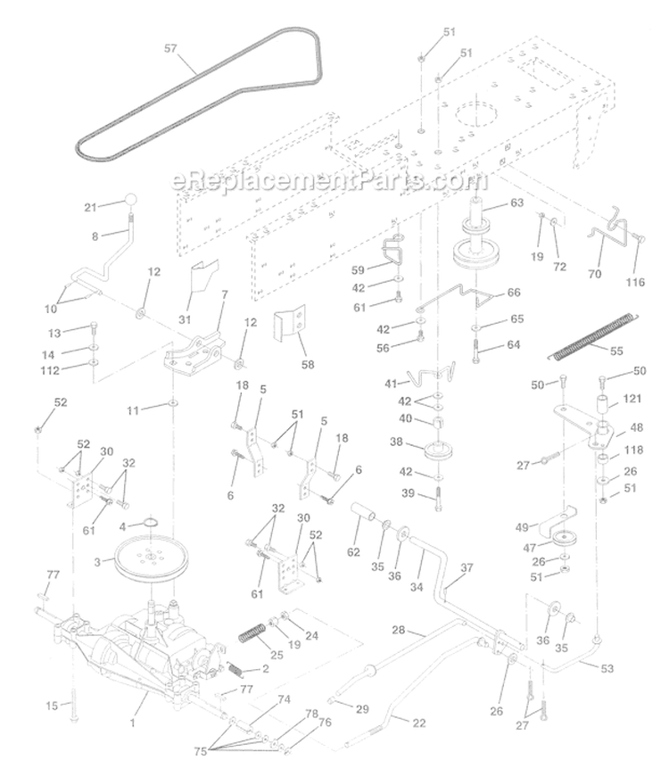 Page C Diagram and Parts List for WE12538D  Weed Eater Lawn Tractor